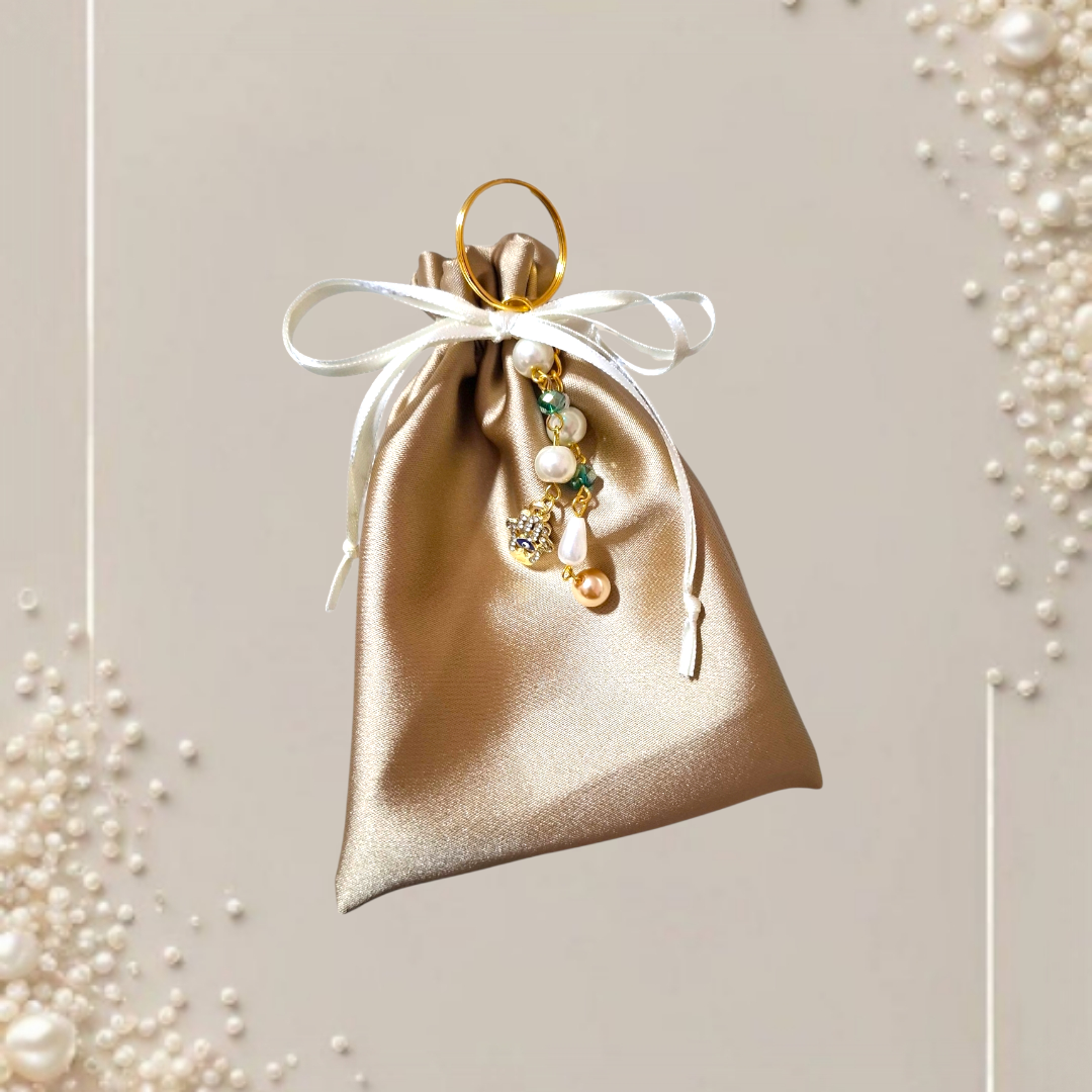 MAKE- 00001 Saten Anahtarlıklı Kese